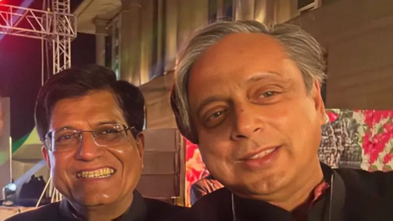 पीयूष गोयल के साथ तस्वीर साझा करने पर शशि थरूर चर्चा में, कांग्रेस में बढ़ी नाराजगी