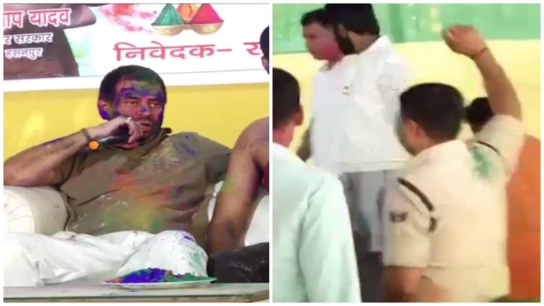 तेज प्रताप यादव के सुरक्षाकर्मी का वर्दी में डांस, पुलिस ने हटाया ड्यूटी से बिना हेलमेट स्कूटी चलाने पर 4000 का चालान