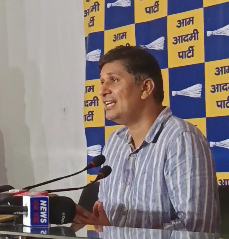 सौरभ भारद्वाज का बीजेपी और दिल्ली सरकार पर हमला – जलभराव, डिसिल्टिंग घोटाले और लापरवाही के आरोप