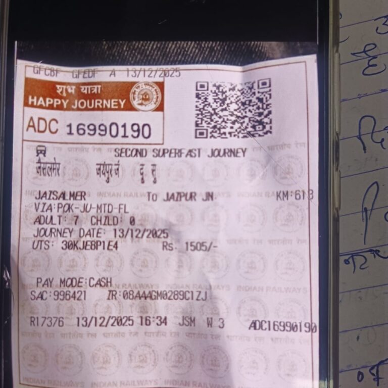 रेल कर्मियों की सतर्कता से जयपुर स्टेशन पर बड़ा फर्जी टिकट मामला उजागर