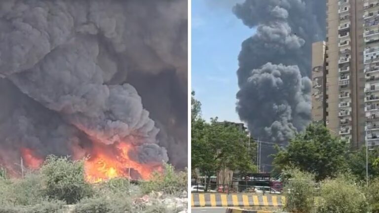 गाजियाबाद में भीषण आग 500 झुग्गियां जलकर खाक, मचा हड़कंप!